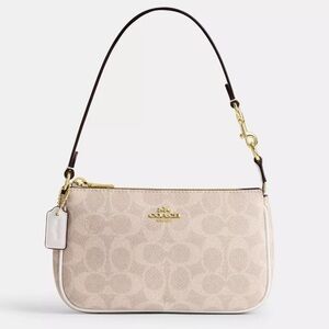 Coach Nolita 19 Signature Canvas Clutch - gold/sand